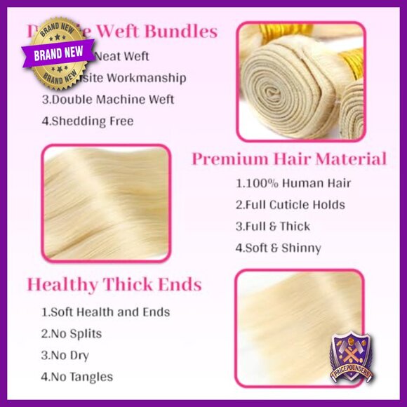 16 Inch Brazilian Virgin Human Hair Bundle 100g Straight Weave Extensions main image 5